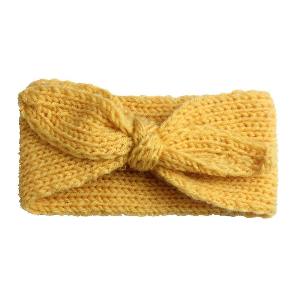 Slowmoose Baby Headband, Elastic Turban Hairband Bows bow yellow