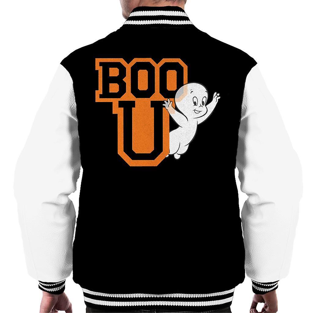 Casper The Friendly Ghost Boo You Varisty Men's Varsity Jacket Black/White Large