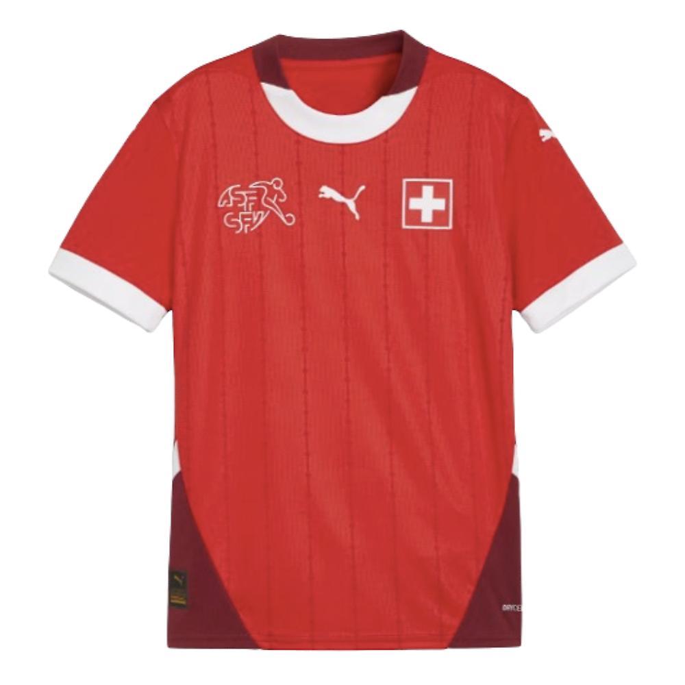 Puma 2024-2025 Switzerland Home Shirt (Kids) Red 15/16 Years - 34-36 inch