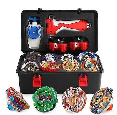 Fightinggirl 12x Beyblade Burst Spinning Tops Set Spinning With Grip Launcher + Foam Storage Case