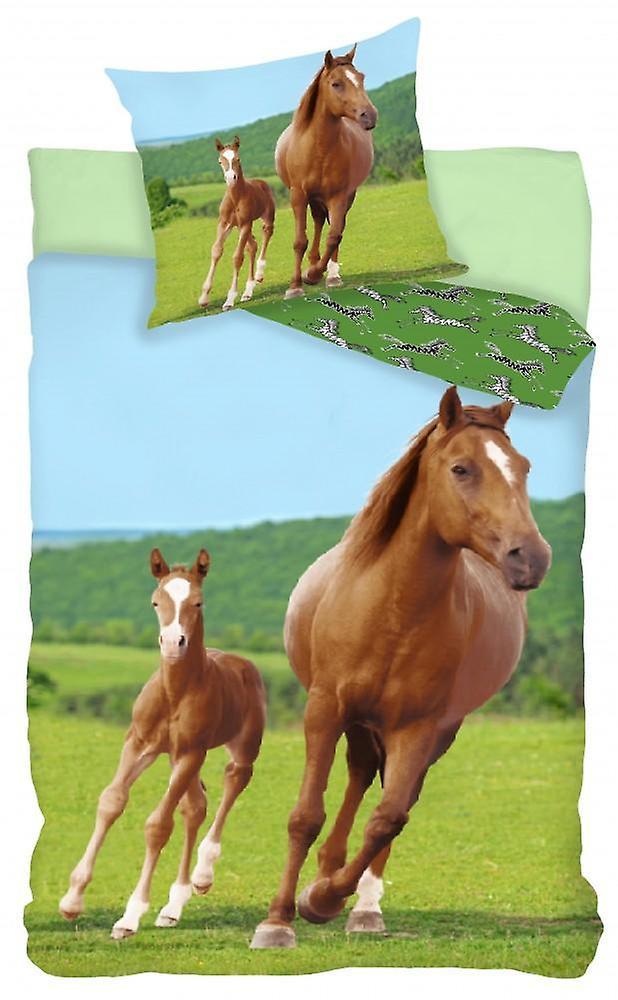 BrandMac Horses Duvet cover Bed set 140x200+70x90cm