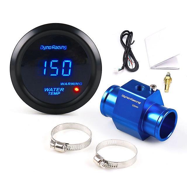 Gauges 52mm Digital Blue Led Water Temperature Gauge 40-150 Celsius With 1/8npt Water Temperature Seal Pipe Sensor Adapter 32MM