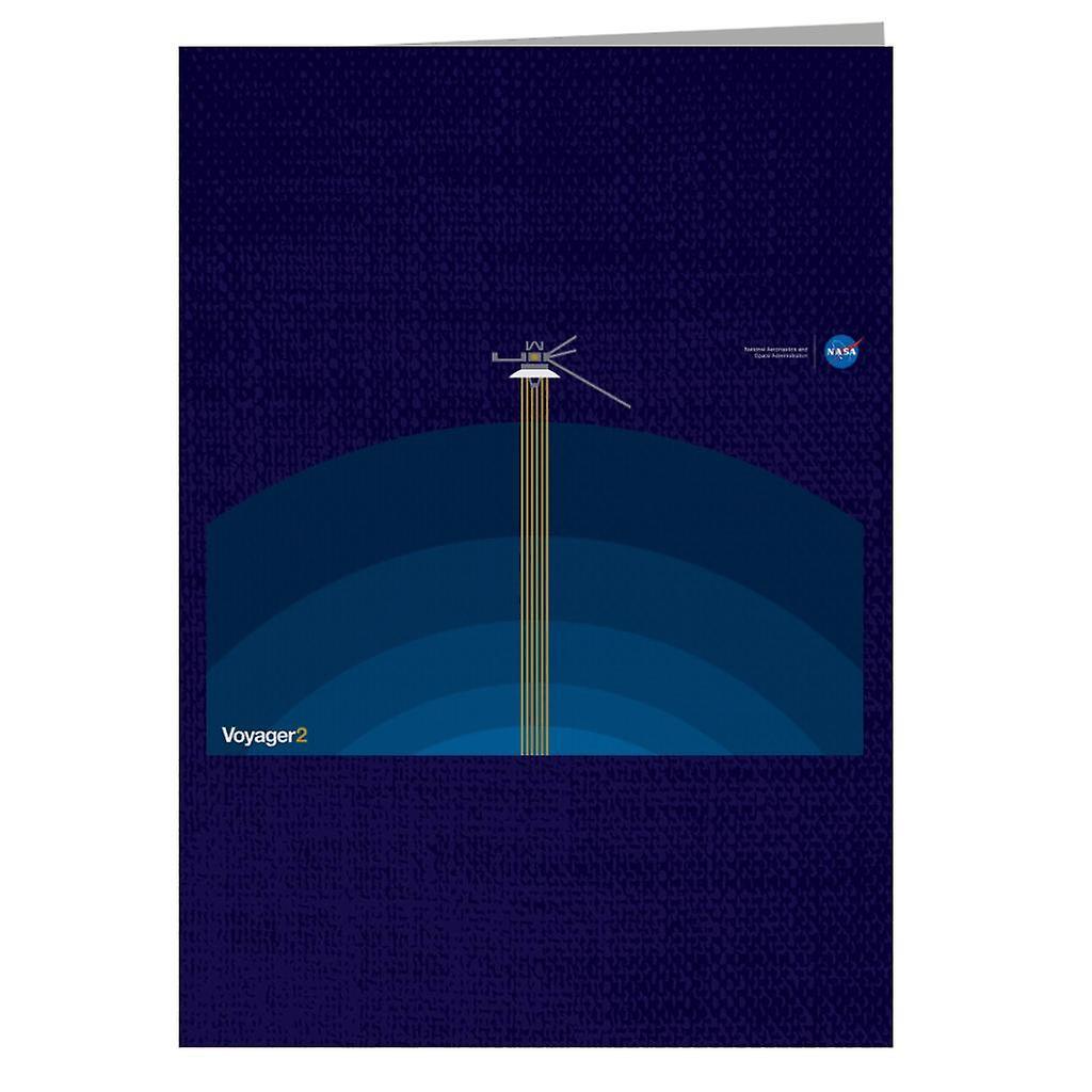 NASA Voyager2 Transmission Greeting Card Navy Blue 14.5 x 21cm