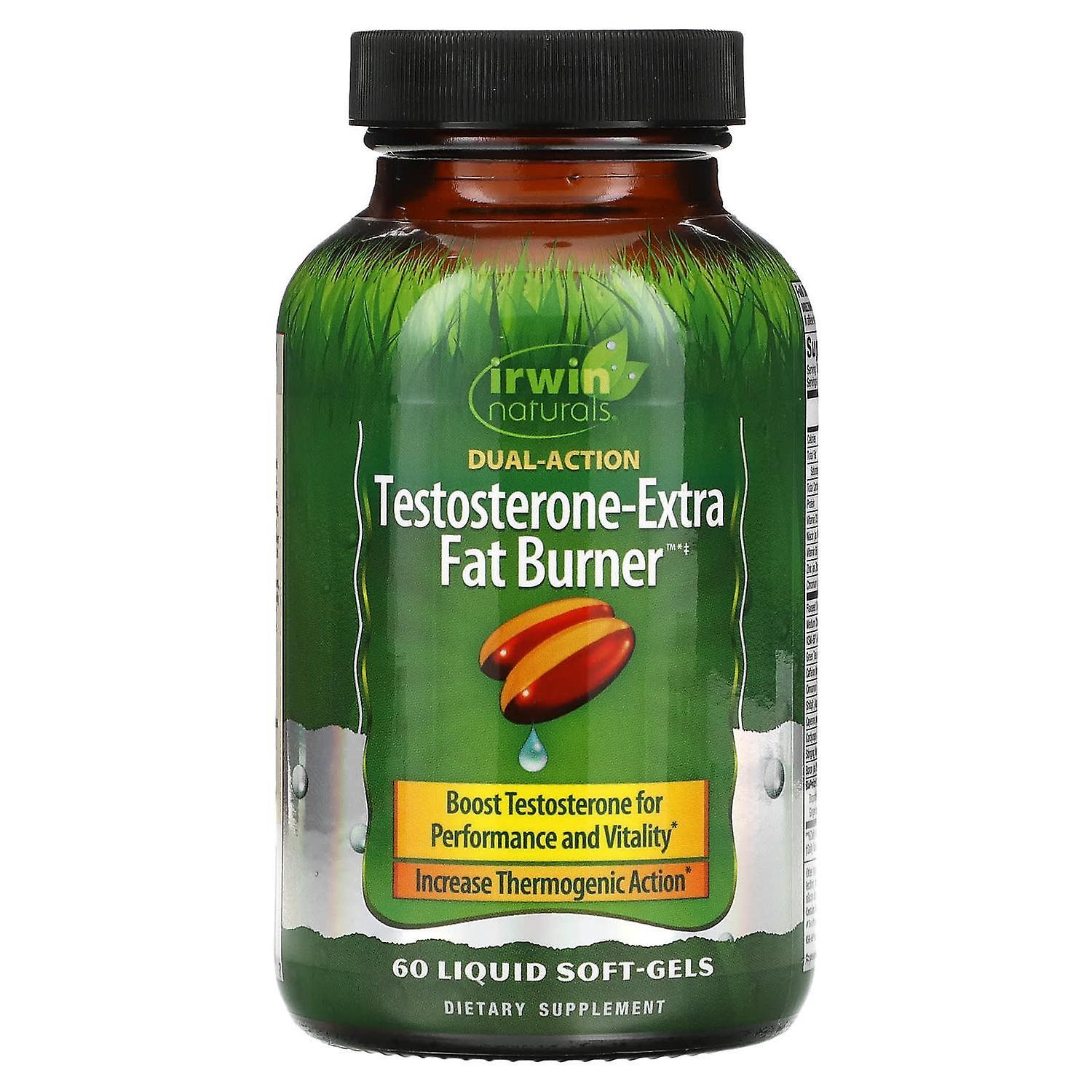 Irwin Naturals, Testosterone-Extra Fat Burner, 60 Liquid Soft-Gels