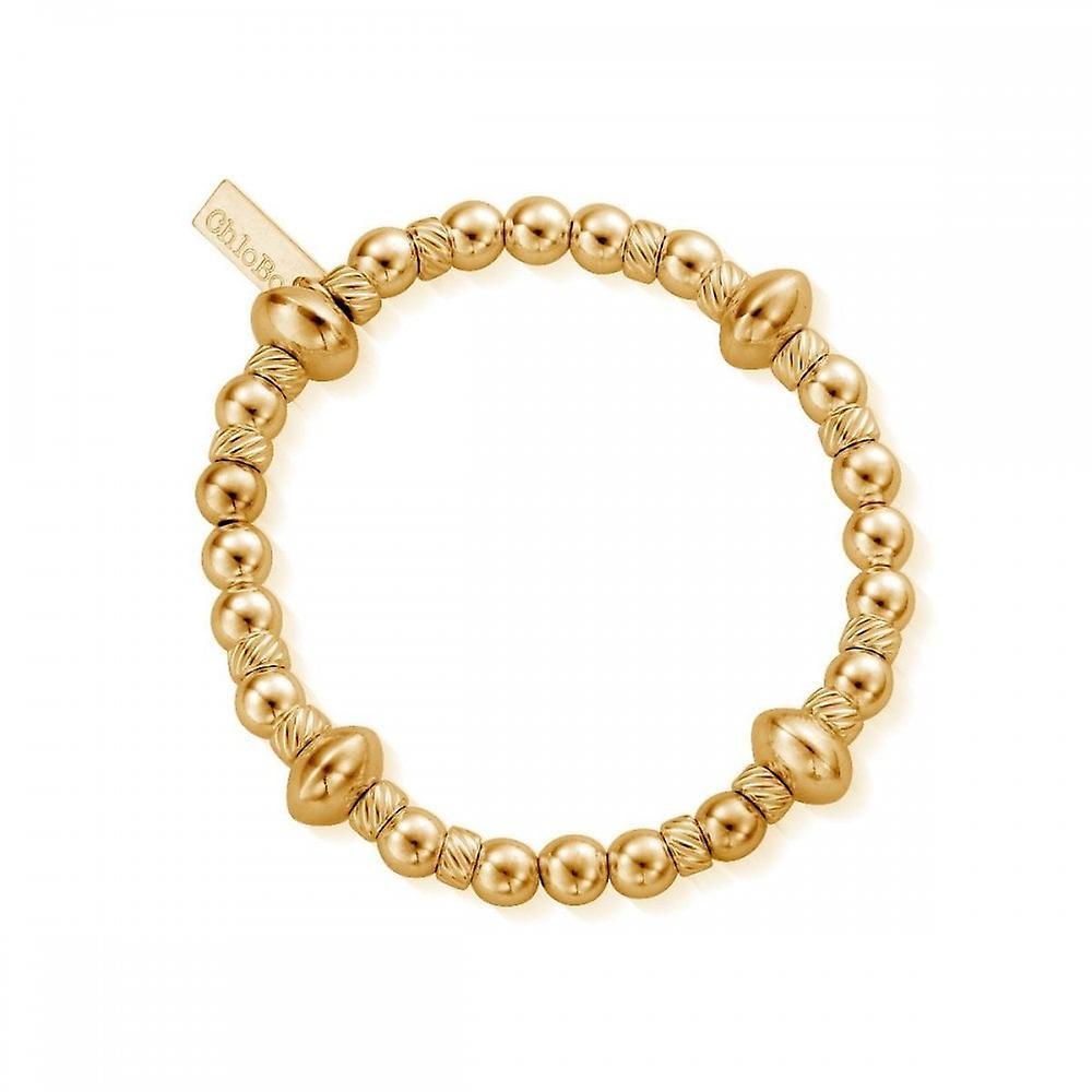 Women's ChloBo Gold Twisted Disc Filler Bracelet GBTDISC