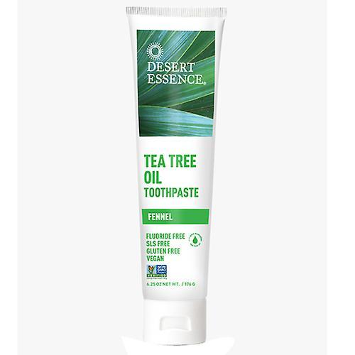 Desert Essence Tea Tree Oil Toothpaste, Fennel, 6.25 Oz (Pack of 1)