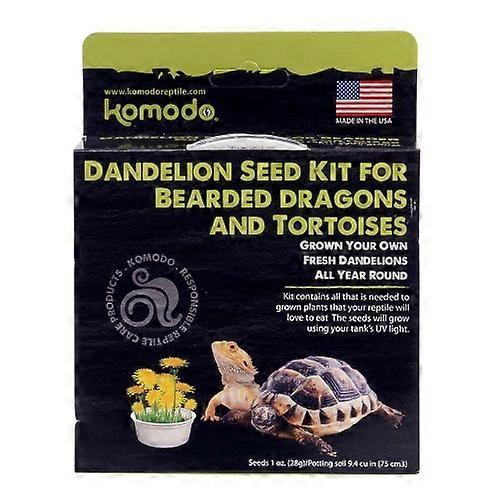 Komodo  Grow Your Own Dandelion Seed Kit for Bearded Dragon & Tortoise, 1 Each/6.5 in (Pack of 1)