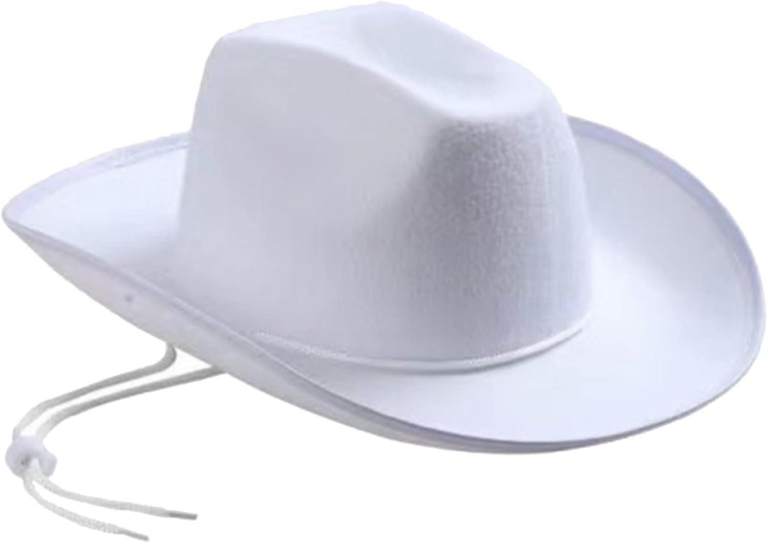 Fankie666 Bulk Cowboy Party Hats: White Wraparound Western Cowboy Hats For Themed Parties