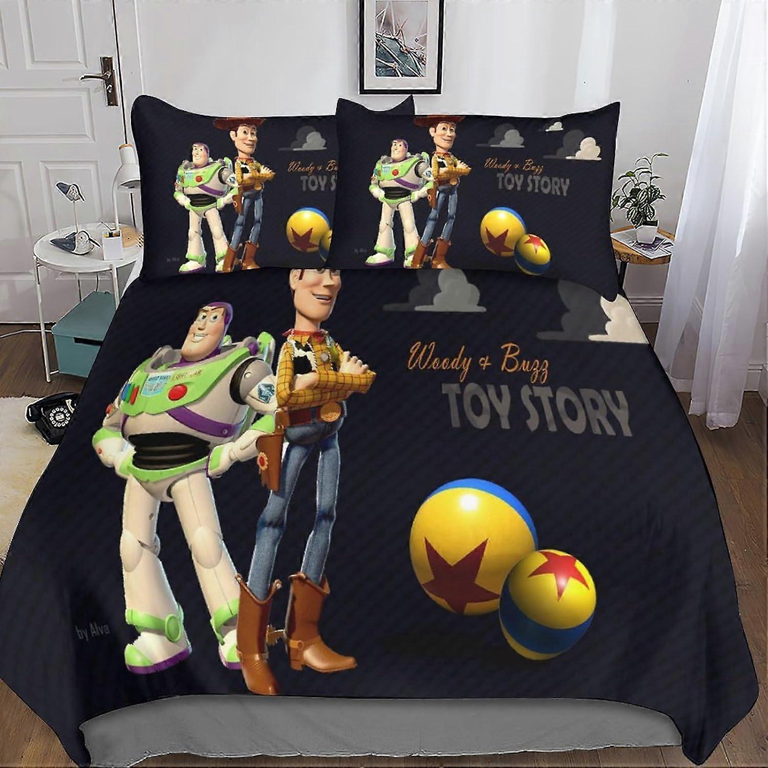 Kerota Toy Story Bedding Set with 3D Duvet Cover Microfiber Duvet Cover and Pillowcases with Zipper Closure 3 Pcs for Single or Double Bed Single13...