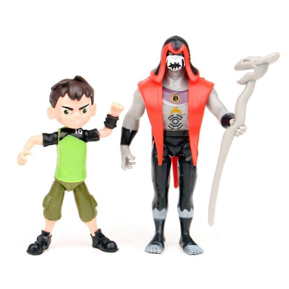 Remorui 9Pcs Ben 10 Kineceleran Heatblast LED Action Figures Kids Toy Gift Desk Decor