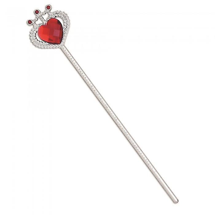 Bristol Novelty Jewel Heart Wand Silver/Red One Size