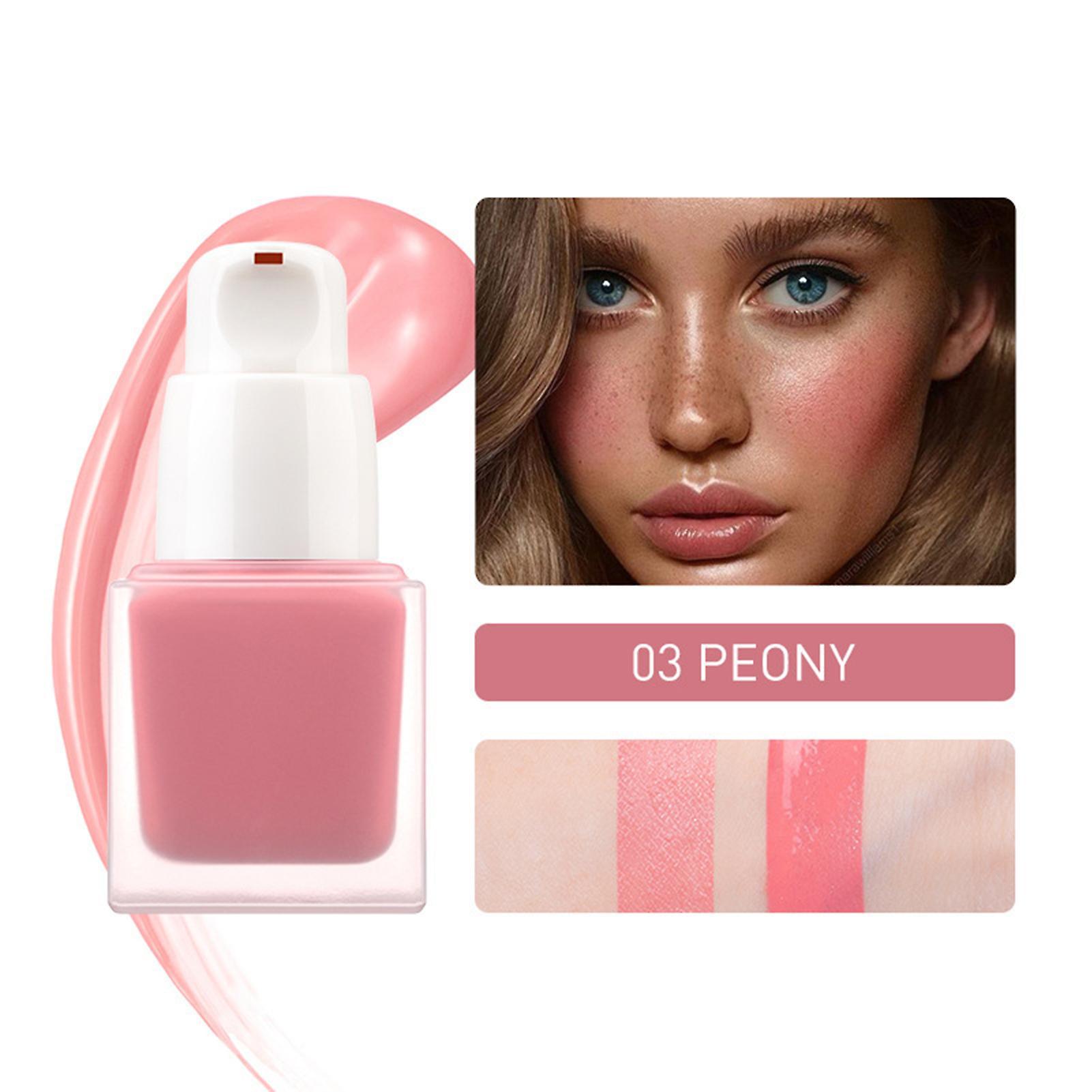 Stagenius Liquid Blush Makeup Cheek Gel Cream Face Blush Breathable Feel Sheer Flush Of Color Natural-looking, 0.69oz PEONY