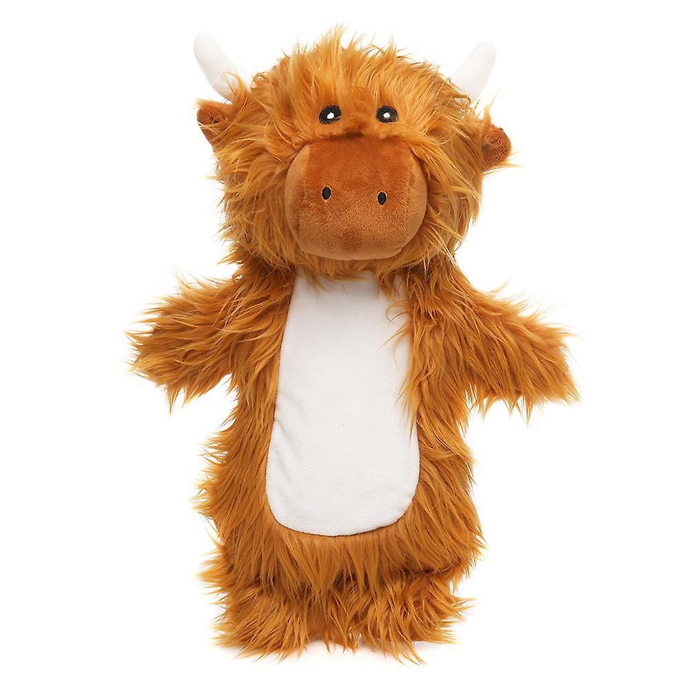 A2Z 4 Kids A2Z Hot Water Bottle 750ML Cosy Plush 3D Animal Fleece Cover Hot Water Bottle Highland Cow One Size