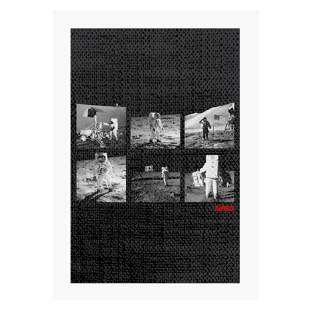 NASA Apollo 11 Landing Photos A4 Print Black 21cm x 29.7cm