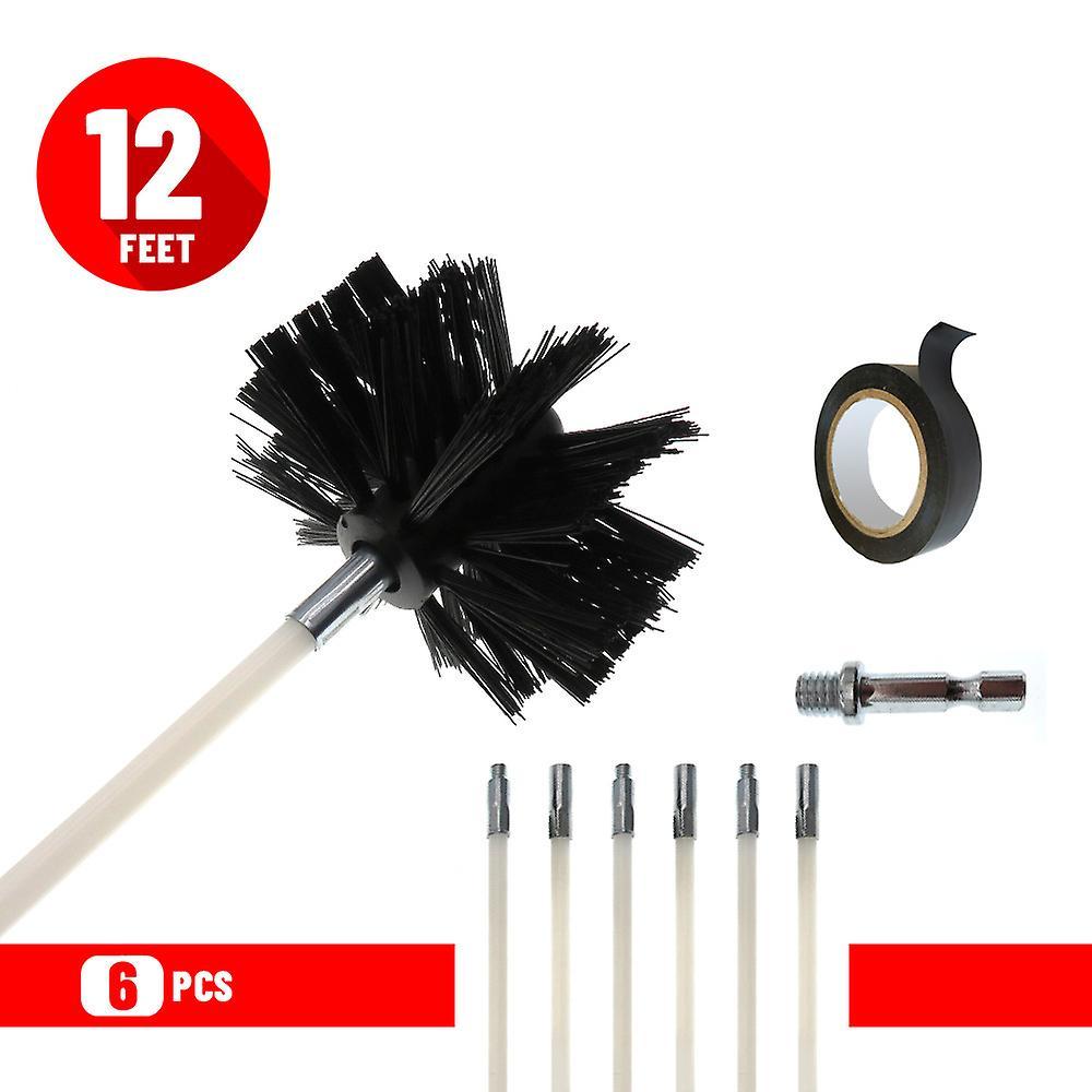 Rebirth Adjustable Pellet Stove Sweeping Kit Chimney Cleaning Brush 100mm Ducts 25 Sweeping Rods Pellet Stove Cleaning Kit Chimney Cleaning Tool Chise