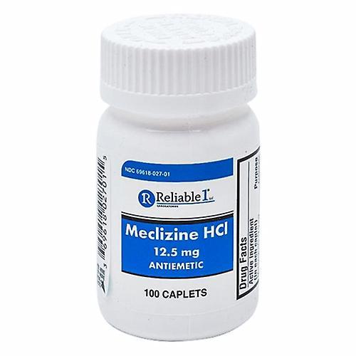 Reliable1 Meclizine HCL,12.5 mg ,100 Caplets (Pack of 1)