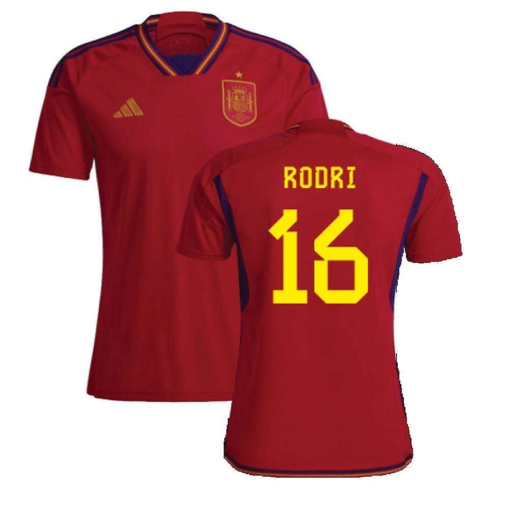 Adidas 2022-2023 Spain Home Shirt (RODRI 16) Red XL 44-46 inch Chest