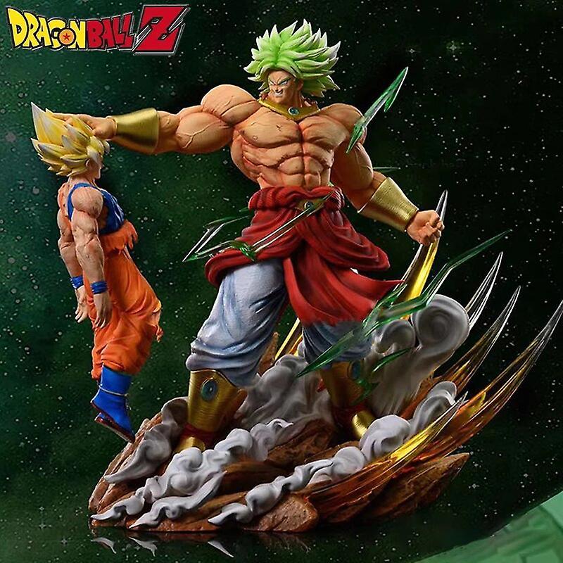 Jiechannel Anime Dragon Ball Figure Broli Vs Goku Figures Super Saiyan Broly Fullpower Gk Pvc Action Statue Figurine Collection Model Toys 25cm Bro...