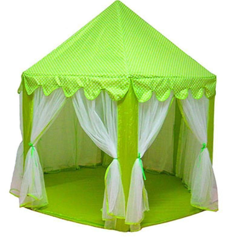 Slowmoose Play House Game - Portable Foldable Princess Tent Castle Toy lamp C