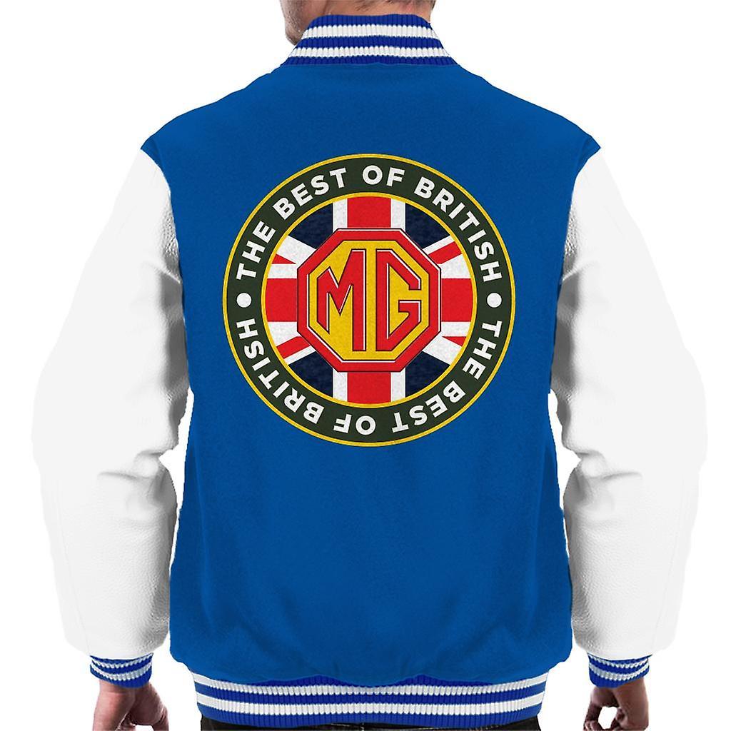 MG The Best Of British Motor Heritage Men's Varsity Jacket Royal/White XX-Large