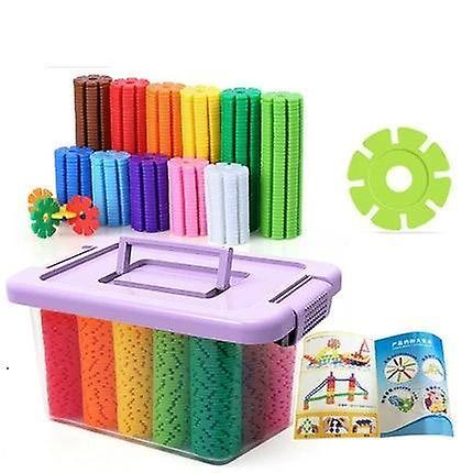 Slowmoose Multi-color Snowflake Building Blocks -educational 400pcs medium-496