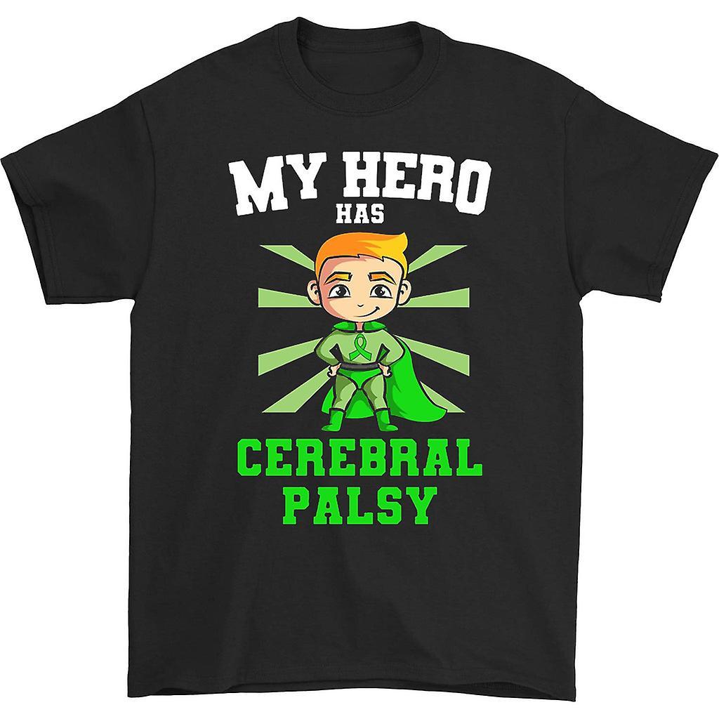 HISHARK My Hero Has Cerebral Palsy T-shirt Black XXL