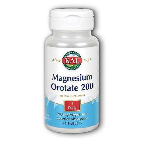 Kal Magnesium Orotate, 200 mg, 60 Tabs (Pack of 1)