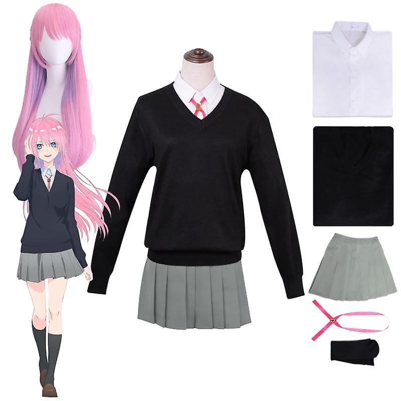 Hxetlv New Anime Shikimori's Not Just A Cutie Cosplay Micchon Shikimori Shirt Skirts Full Set Jk School Kawaii Girls Daily Uniform Suit M Costumes ...