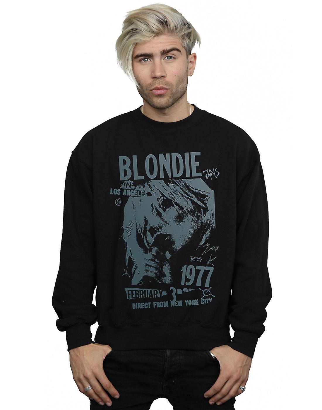 Men's Blondie Mens Tour 1977 Chest Sweatshirt - Black - Size: 40/Regular