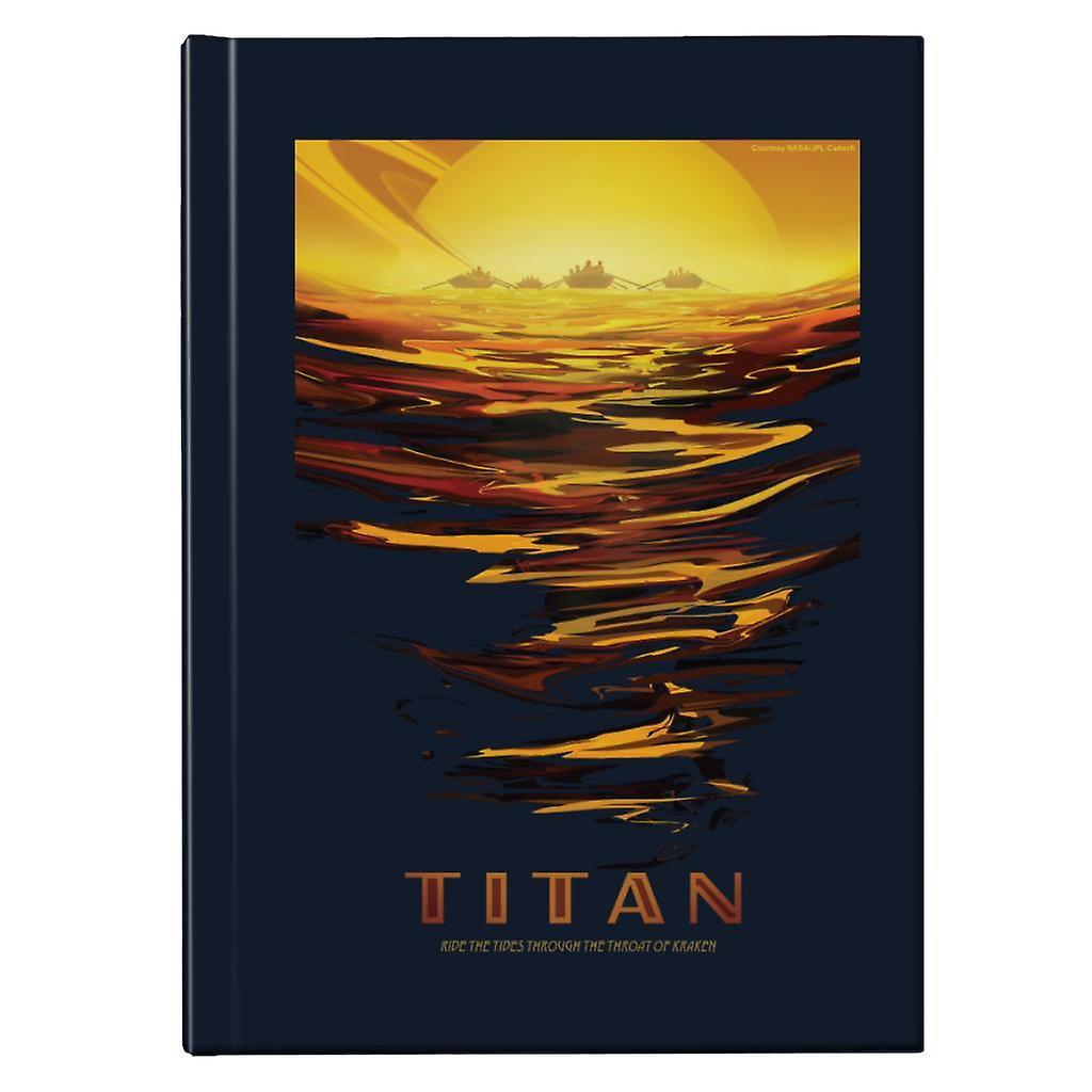 NASA Titan Interplanetary Travel Poster Hardback Journal Navy Blue 13 x 18.5 cm