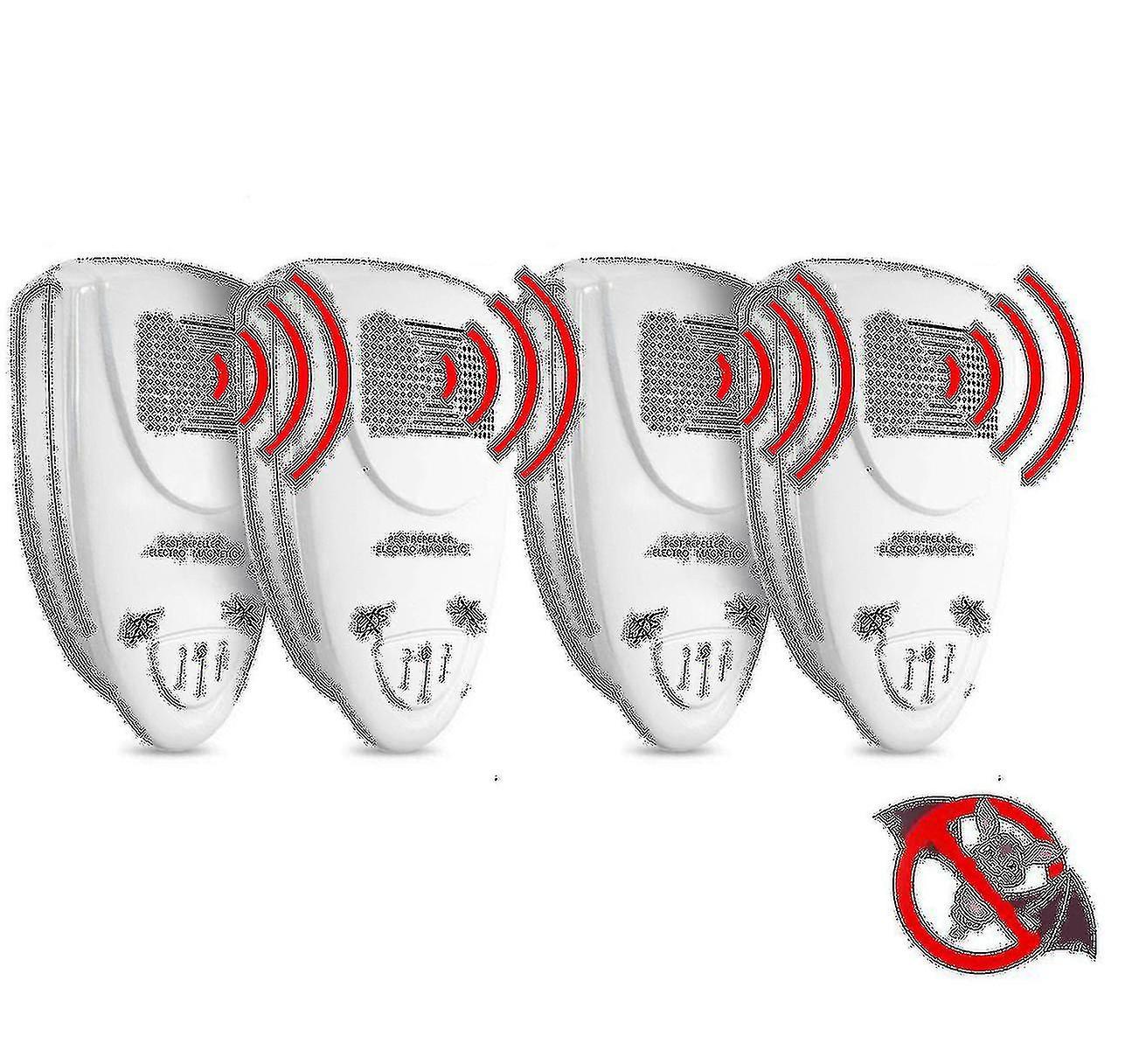 Jsyg Ultrasonic Bat Repellent Pack Of 4 - Get Rid Of Bats In 72 Hours (baifus) BLACK EU PLUG