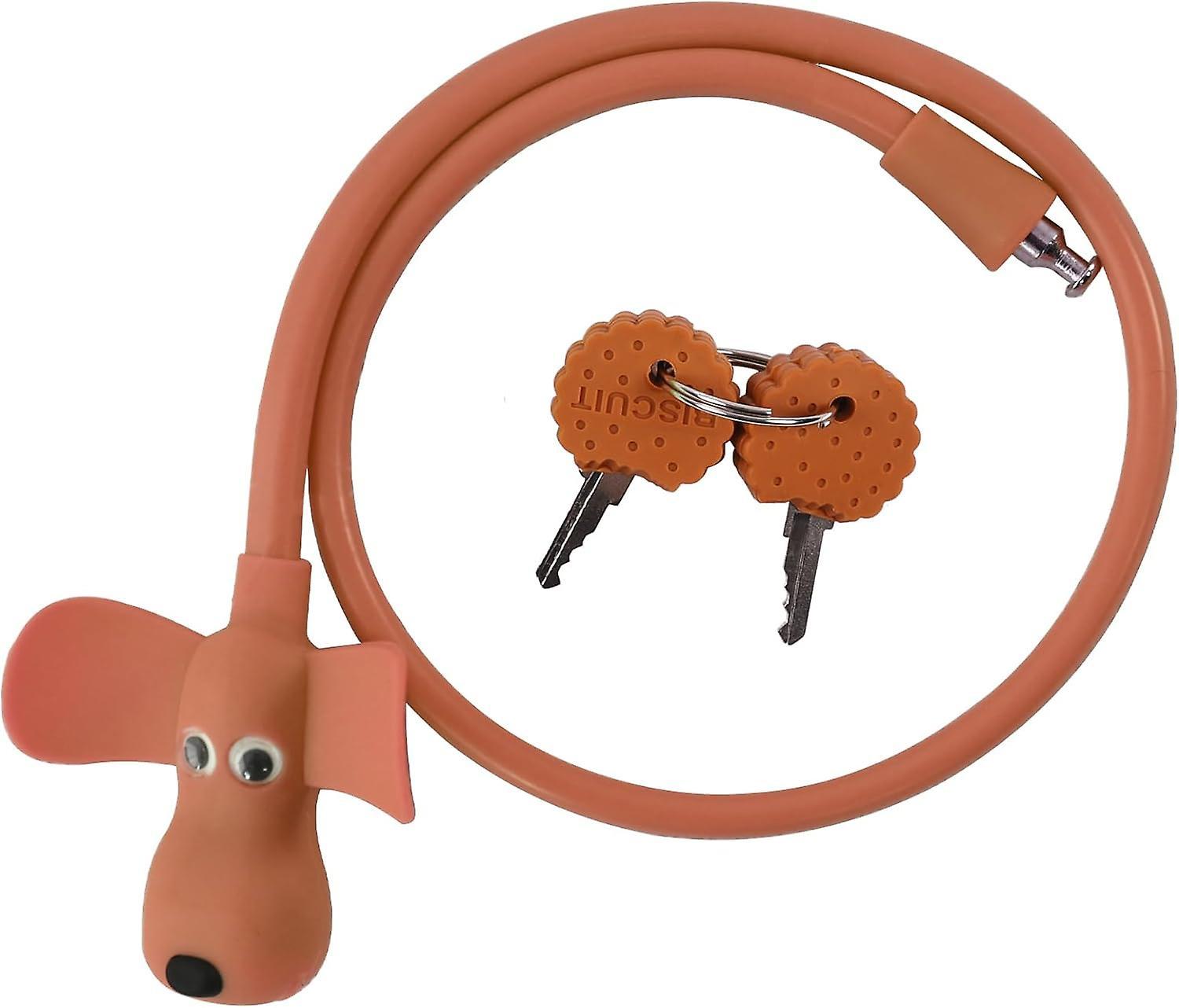 Bnetiza Cable Lock Bike Cable Lock With Keys,Silicone Covered Bike Lock Kids Cable Lock Cartoon Lock,Lock For Bike,Door,Skateboard,Helmet and More ...