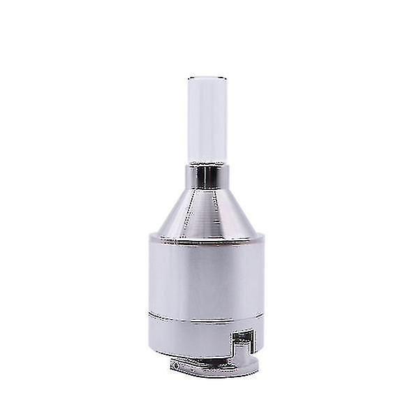 Metal Grinder Metal Powder Grinder Hand Mill Funnel With Snuff Glass Bottle 4.4x10.7cm