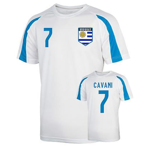 UKSoccerShop Uruguay Sports Training Jersey (cavani 7) White Medium (38-40 inch)