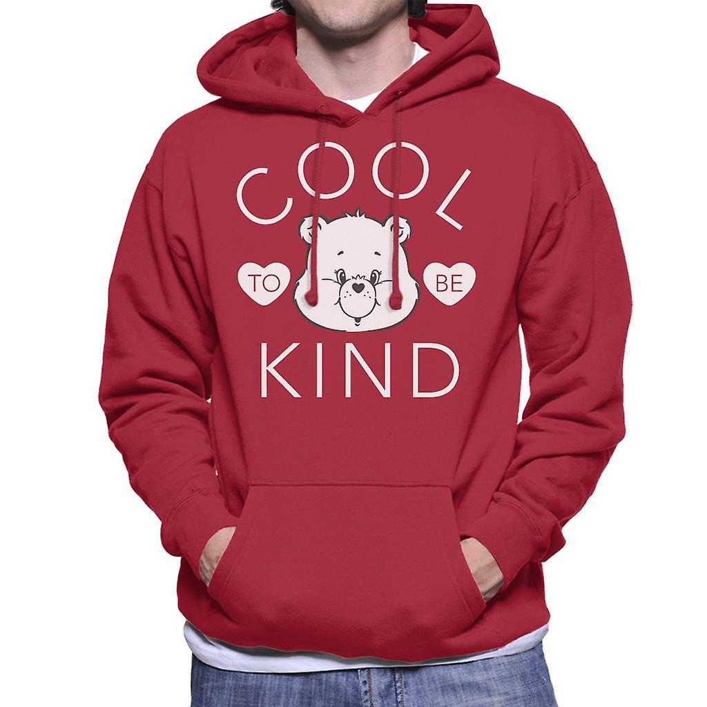 Care Bears Tenderheart Bear Cool To Be Kind Men's Hooded Sweatshirt Cherry Red XX-Large