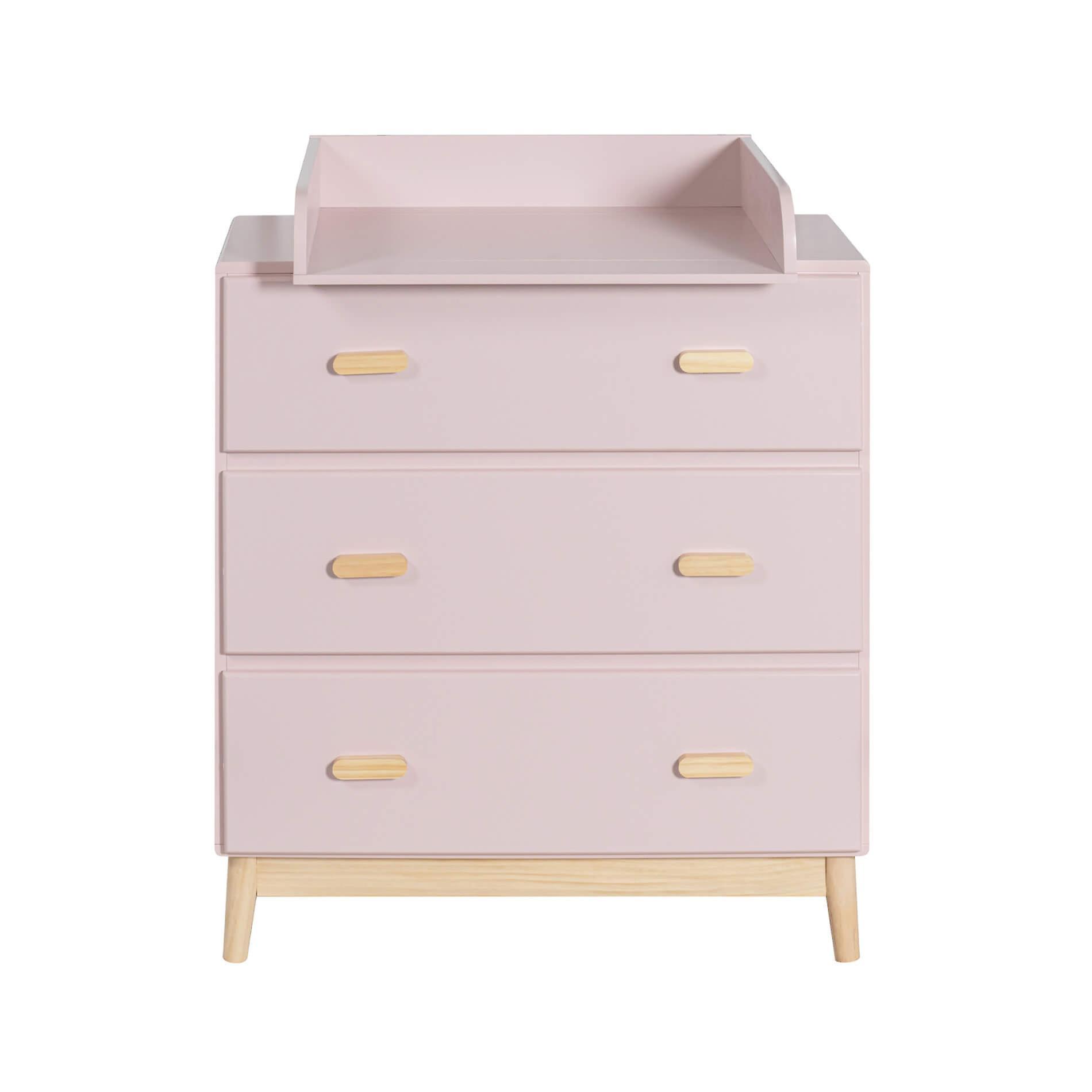 Mobili Rebecca Rebecca Crossandra Furniture Changing Table 100x80x42 MDF Pink Pine Scandinavian Brown to be assembled