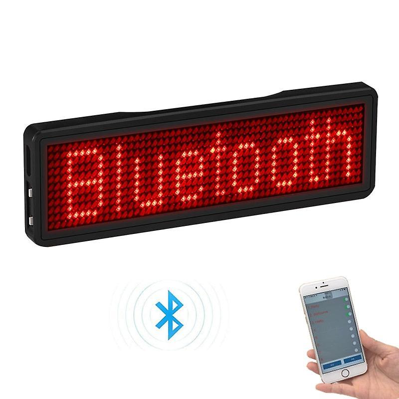 Slowmoose Bluetooth Programable Led Name Badge Case With Magnet And Pin Blue case