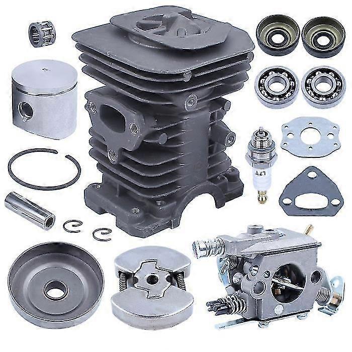 Bluezoo 38mm With Clutch Drum Carburetor Cylinder Piston Kit For Husqvarna 142 137 136 Chainsaw Engine Parts