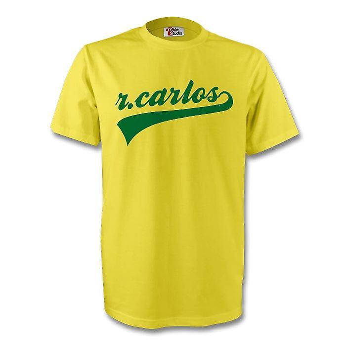 Gildan Roberto Carlos Brazil Signature Tee (yellow) - Kids XLB (12-13 Years)