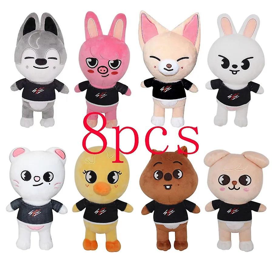 Smytv Skzoo 20cm Plush Toys Kawaii Stray Kids Cute Plush Cartoon Stuffed Animal Doll Kawaii Companion For Kids Adults Fans Gifts 8PCS