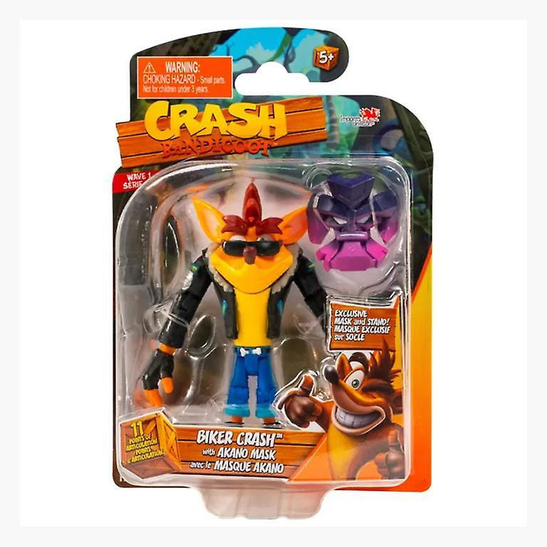 Headstart Crash bandicoot 11cm biker crash with akano mask collectable figure