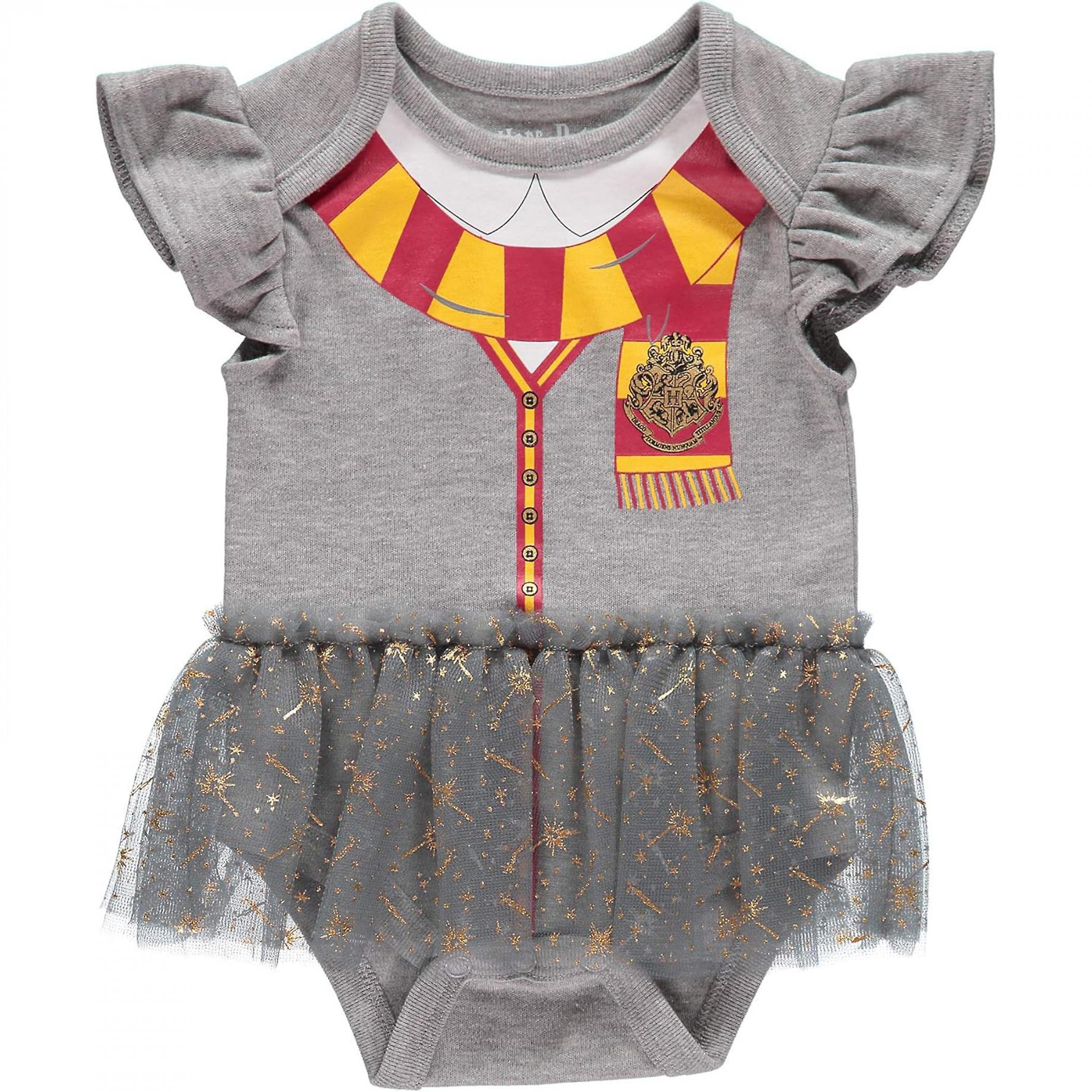 Movies Harry Potter Hogwarts Uniform Infant Girl's Onesie Grey 3-6 Months