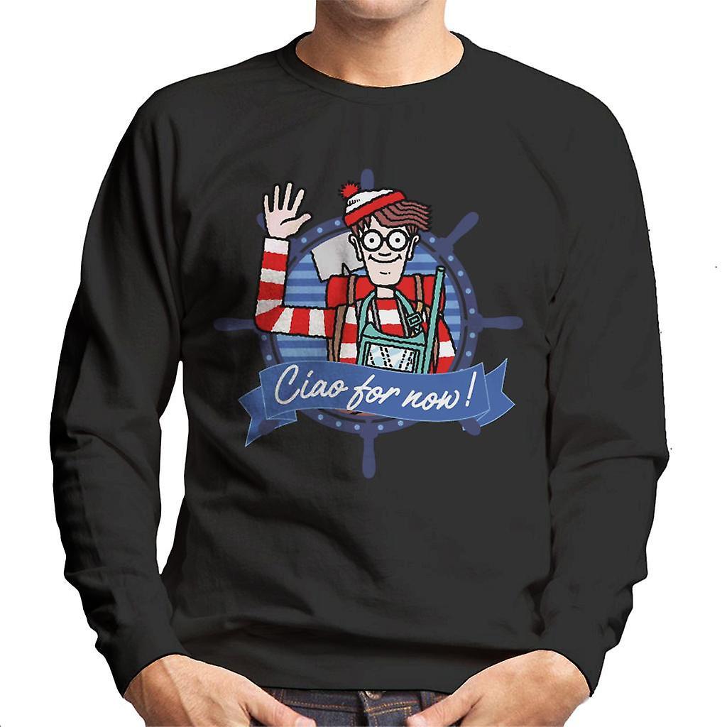 Wheres Wally Where's Wally Ciao For Now Men's Sweatshirt Black Medium