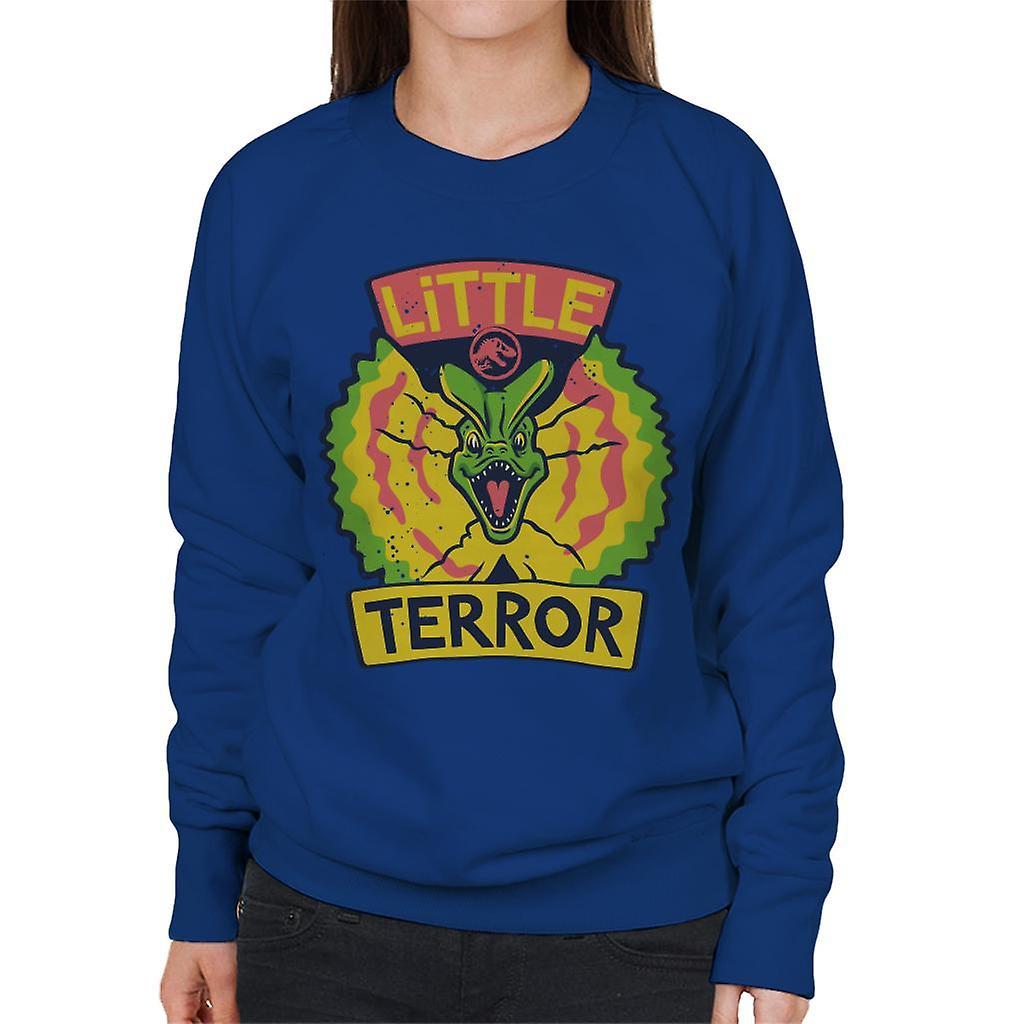 Jurassic Park Dilophosaurus Little Terror Women's Sweatshirt Royal Blue XX-Large