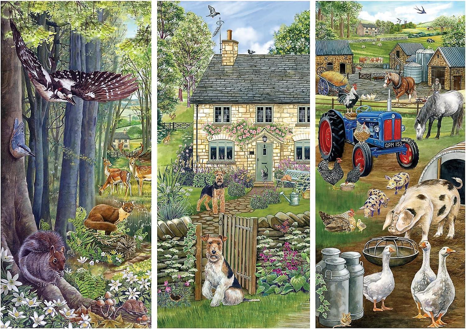 Falcon De Luxe Falcon Deluxe Woodland Farm Jigsaw Puzzle (1000 Pieces)