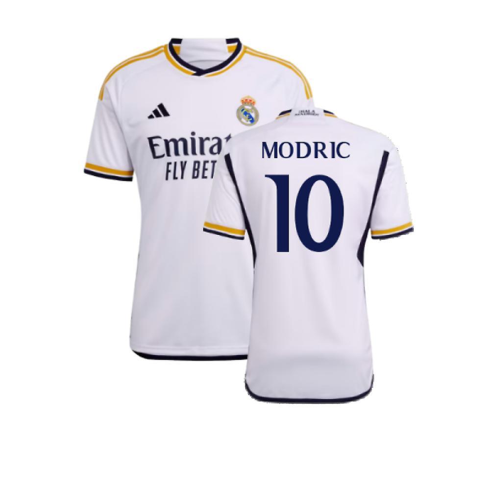 Adidas 2023-2024 Real Madrid Home Shirt (Modric 10) White Medium 38-40 inch Chest