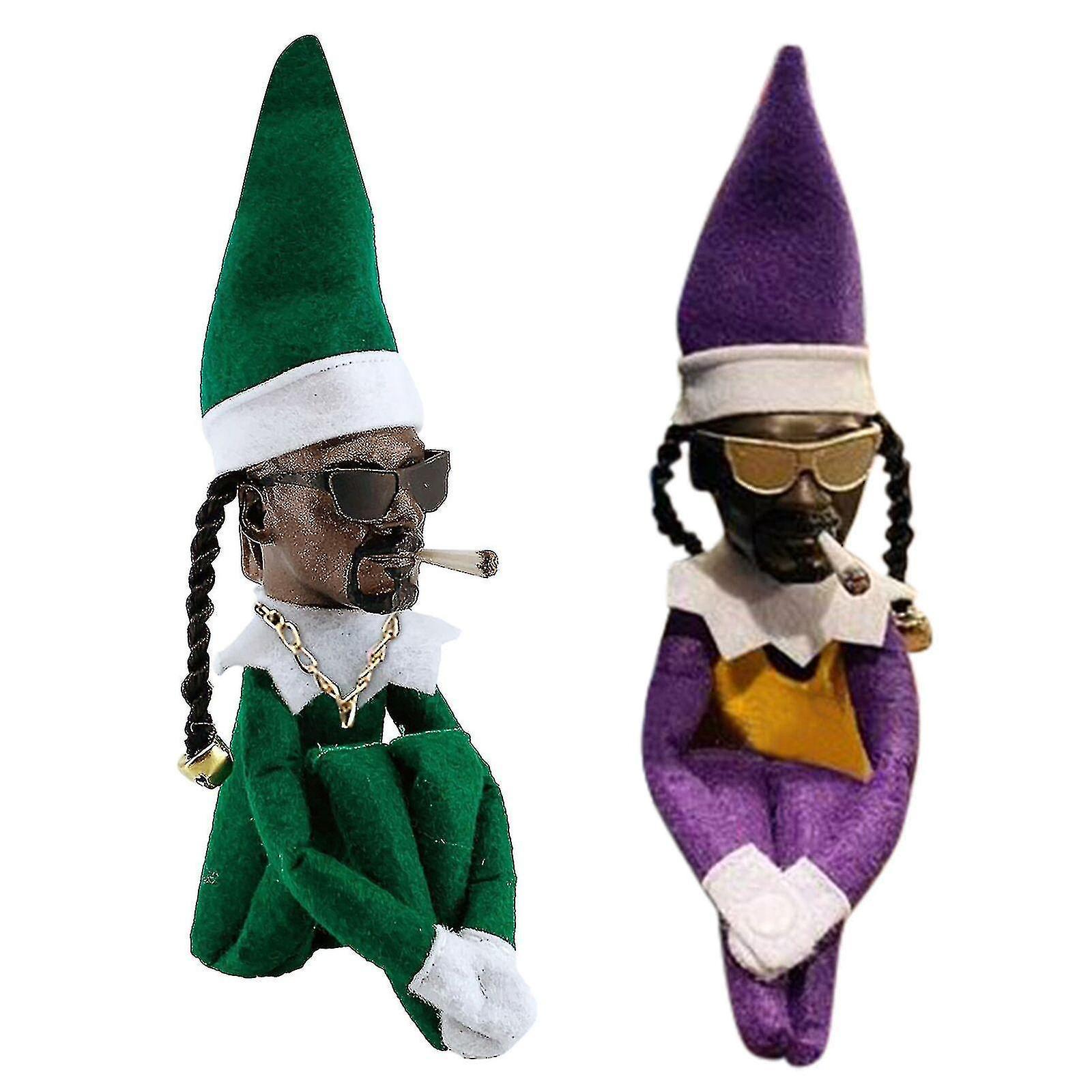 Mjju 2022-2pcs Snoop On A Stoop Elf Doll Spy On A Bent Over Doll Latex Home