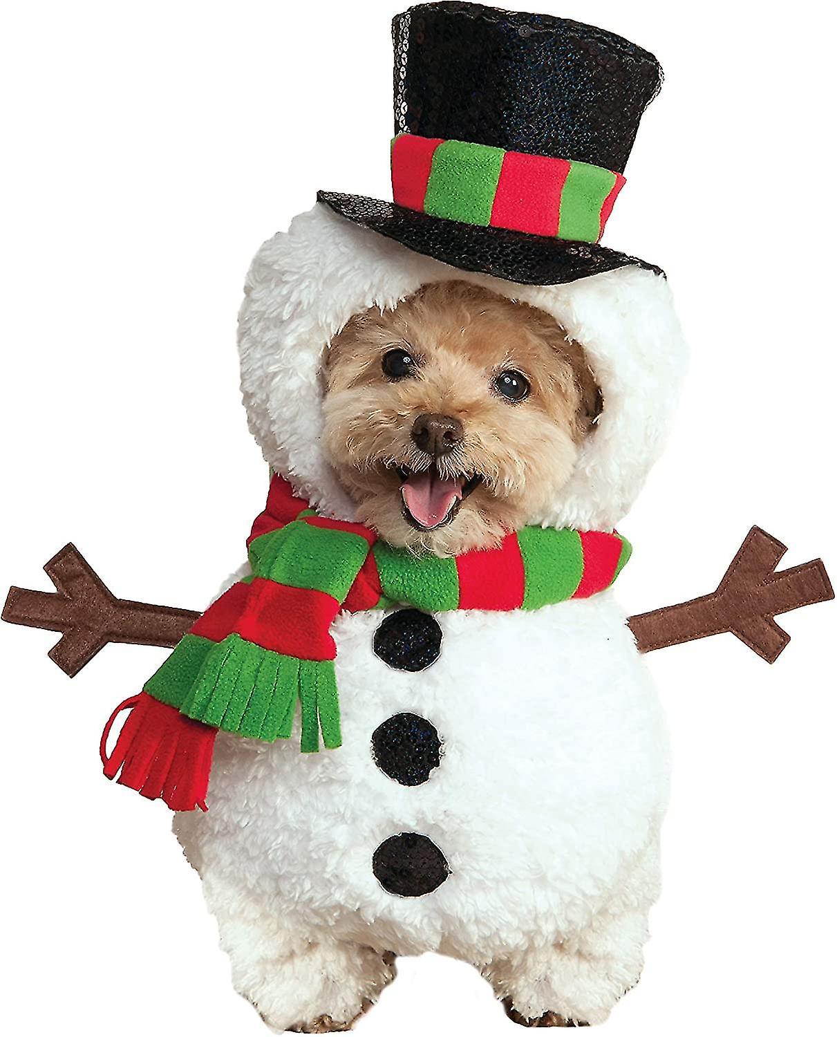 Christmas Snowman Pet Costume$dog Snowman Costume$dog Christmas Clothes Holiday Dog Cat Pet For Christmas Cosplay Pet Apparel S  within 4 kg