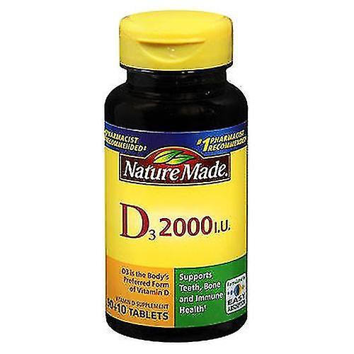 Nature Made Vitamin D3 Tablets, 2000 IU, 100 Tabs (Pack of 1)