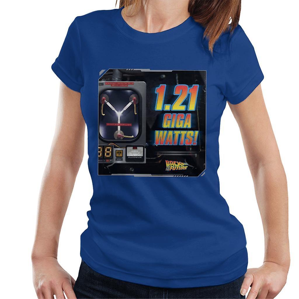 Back to the Future 121 Gigawatts Women's T-Shirt Royal Blue Large